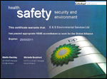 Health, Safety, and Security & Environment accreditation